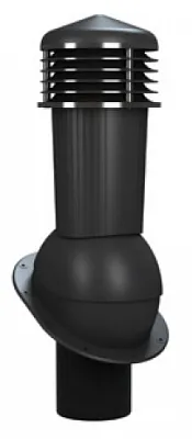 Вентиляционный выход WiroVent EVO (Braas Таунус) изолированный 150мм, Чёрный, Wirplast