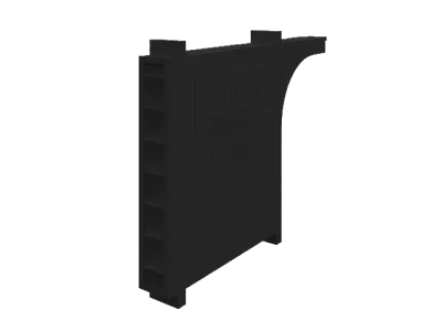 Вентиляционно-осушающая коробочка V-box 90, черная, Bricko