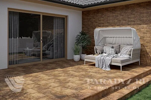 Плитка фасадная гладкая 245x66x7,5мм, Arteon Ochra, Paradyz, изобр. 2