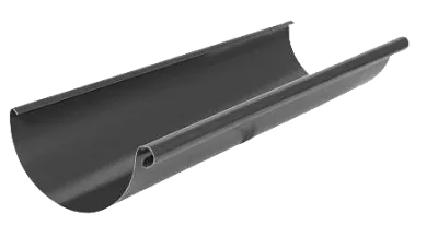 Желоб водосточный, сталь, d-150 мм, темно-серый, L-3 м, Aquasystem