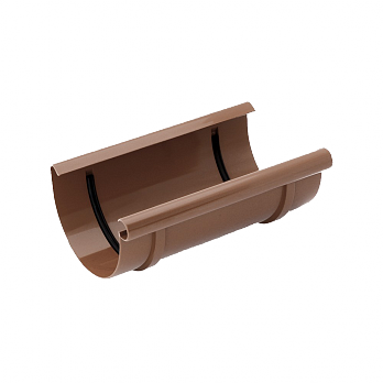 Муфта желоба, пвх, d-75 мм, коричневый, BRYZA