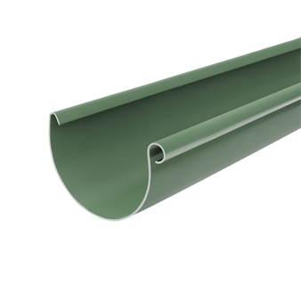 Желоб водосточный, пвх, L-4 м, d-125 мм, зеленый, BRYZA