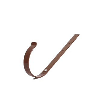 Держатель желоба прямой металл, d-75 мм, коричневый, BRYZA
